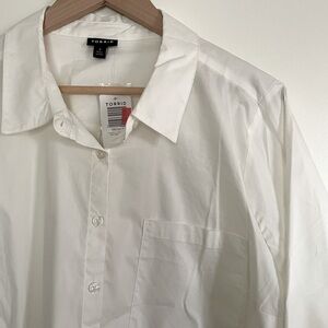 Torrid Classic White Button Down Shirt